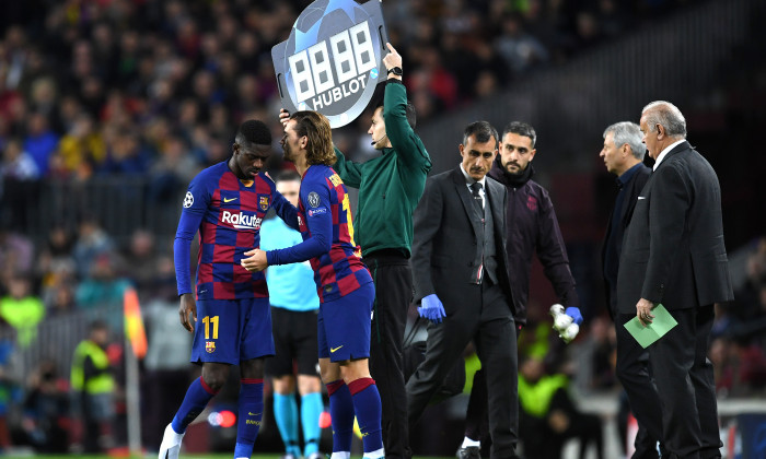 Ousmane Dembele, alături de Antoine Griezmann în meciul Barcelona - Borussia Dortmund / Foto: Getty Images