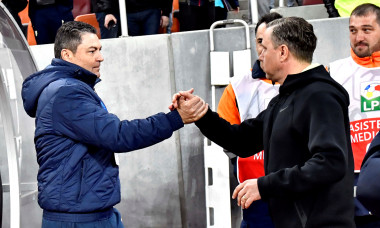 Laurențiu Reghecampf și Ilie Stan, înaintea unui meci FCSB - ASA Târgu Mureș / Foto: Sport Pictures