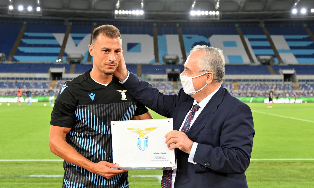 Ștefan Radu, alături de Claudio Lotito, președintele lui Lazio / Foto: Getty Images