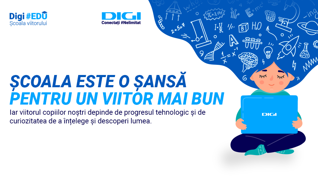 Digi#EDU. Școala viitorului oferă acces la internet și tablete copiilor din mediul rural