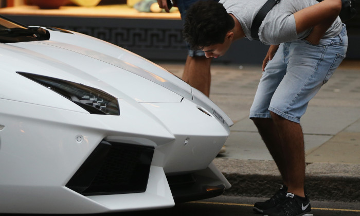 Luxuary Cars On Display Amidst Foreign Wealth In Knightsbridge