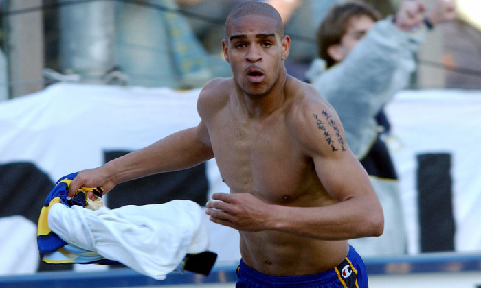 Adriano of Parma celebrates scoring