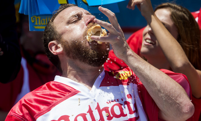 Professional Eaters Compete In Annual Nathan's Hot Dog Eating Contest