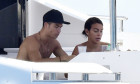 *EXCLUSIVE* Juventus FC footballer Cristiano Ronaldo and his partner Georgina Rodriguez pictured relaxing with friends on a yacht in Portofino.