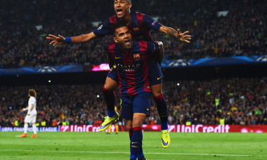 Neymar și Dani Alves, la Barcelona / Foto: Getty Images