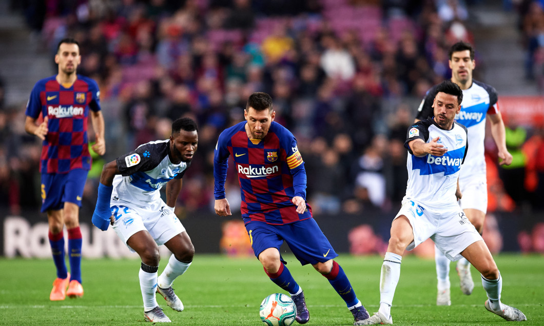 Lionel Messi, în meciul Barcelona - Deportivo Alaves / Foto: Getty Images
