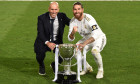 Sergio Ramos și Zinedine Zidane, după câștigarea La Liga / Foto: Getty Images