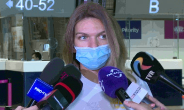 Simona Halep, înainte de plecarea la Praga / Foto: Captură Digi Sport