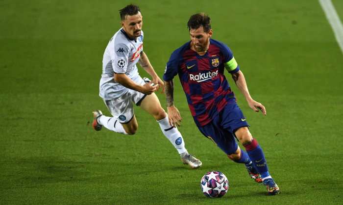 Lionel Messi, în meciul cu Napoli / Foto: Getty Images