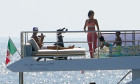 *EXCLUSIVE* Portuguese footballer Cristiano Ronaldo pictured relaxing with his girlfriend Model Georgina Rodriguez and their children on board his luxury $7 million dollar yacht.