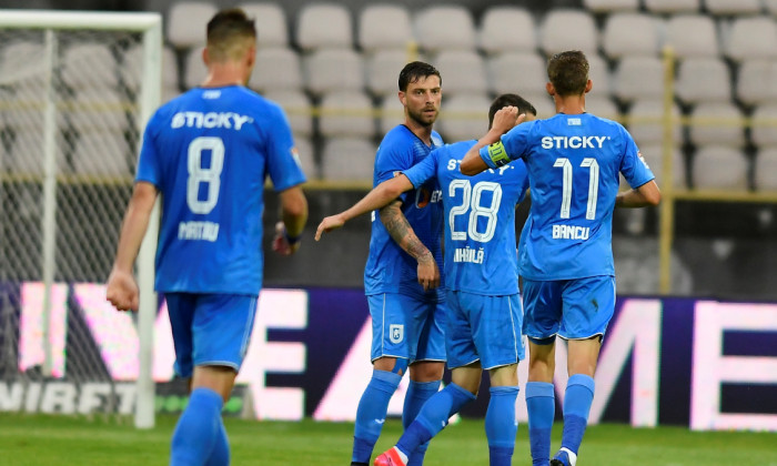 Alexandru Mateiu, Uros Cosic, Valentin Mihăilă și Nicușor Bancu, în meciul Gaz Metan - Craiova / Foto: Sport Pictures