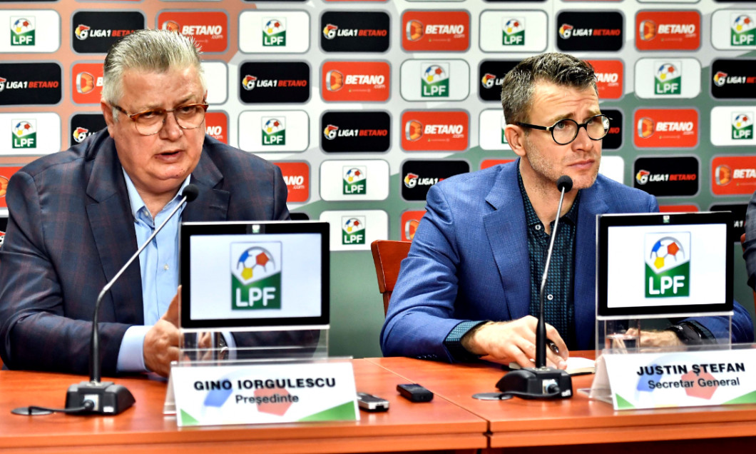 Gino Iorgulescu, președintele LPF, și Justin Ștefan, secretarul general / Foto: Sport Pictures