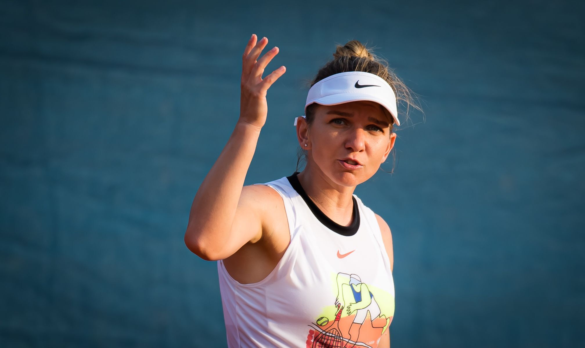 Halep s-a calificat lejer în semifinale, dar și-a pierdut din nou cumpătul. Ce i-a strigat antrenorului