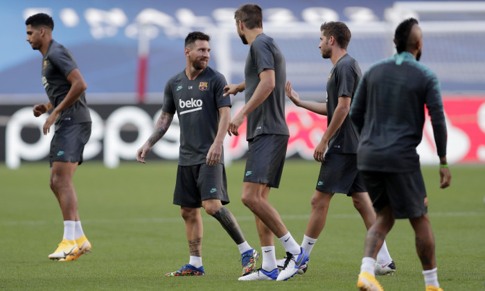 Barcelona Training Session - UEFA Champions League