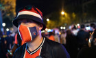 PSG fans gathered in Champs Elysee to celebrate the winning