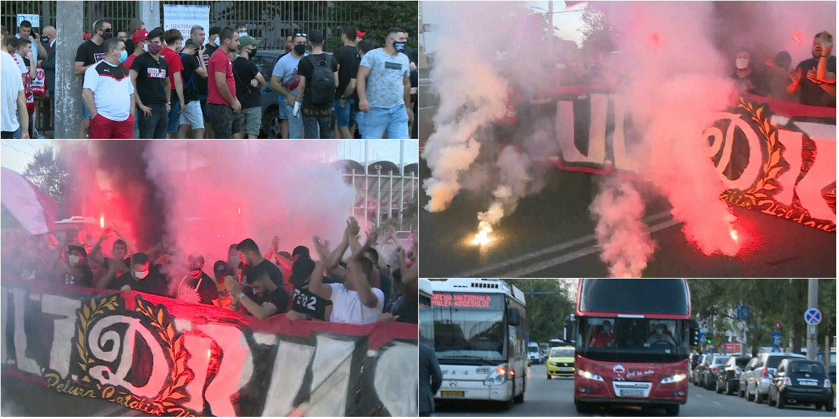 Atmosferă de cinci stele la Arena Națională! Fanii lui Dinamo și-au întâmpinat jucătorii ca la o finală Champions League