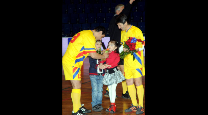 Kassandra, alături de Ionel Ganea și Iosif Rotariu / Foto: Sport Pictures