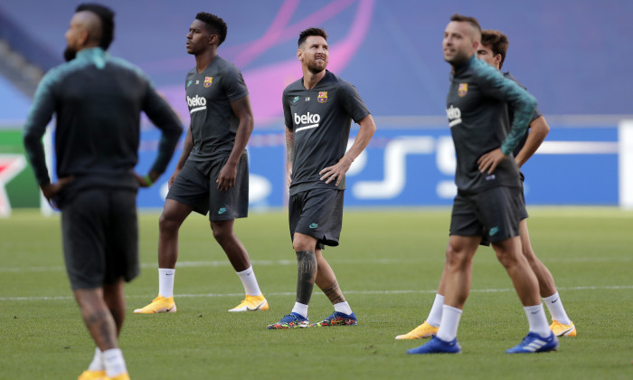 Barcelona Training Session - UEFA Champions League