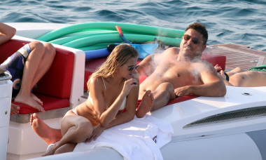 *EXCLUSIVE* Brazilian football legend Ronaldo and his girlfriend Celina Locks enjoy a day at sea in Formentera