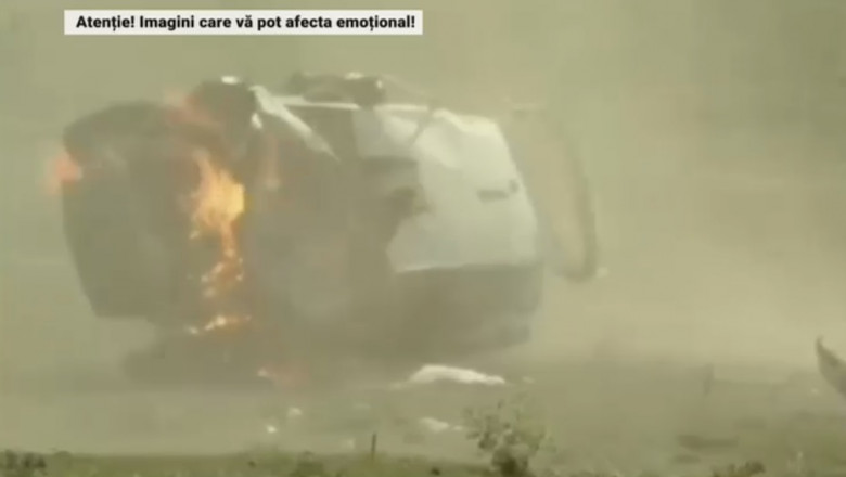 Accident grav la Raliul Iașiului! Mașina lui Tempestini a luat foc