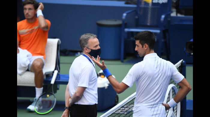 Novak Djokovic, înainte să fie descalificat de la US Open 2020 / Foto: Profimedia
