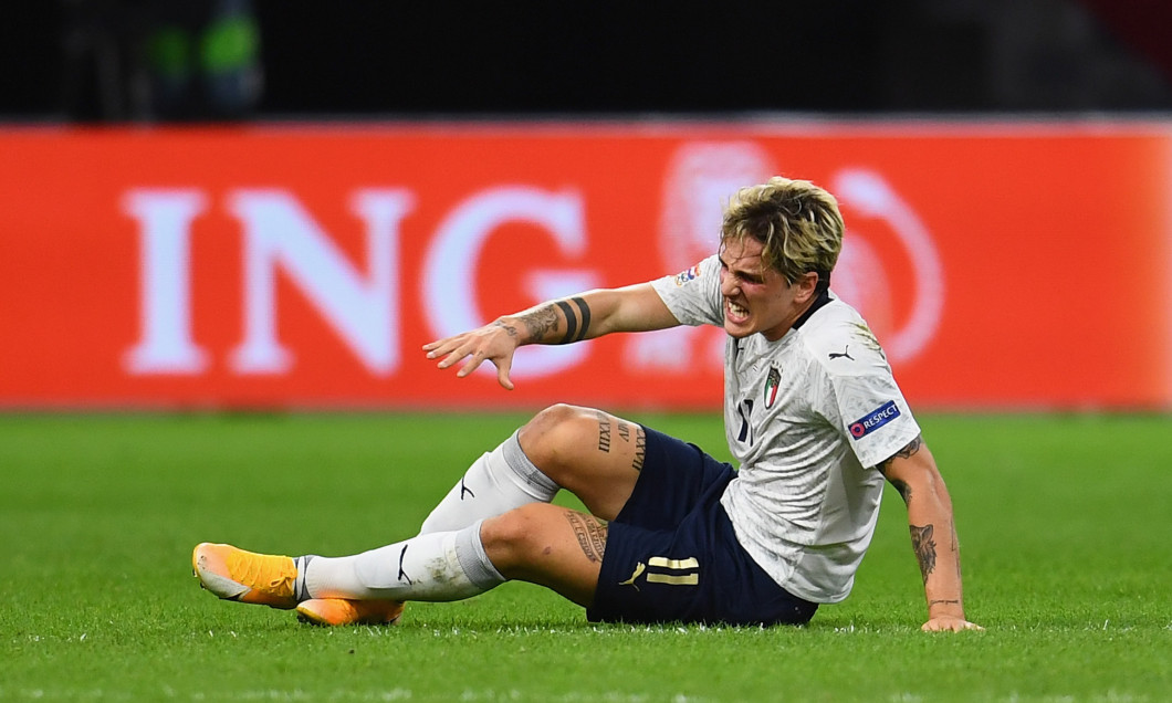 Nicolo Zaniolo, în meciul dintre Olanda și Italia / Foto: Getty Images
