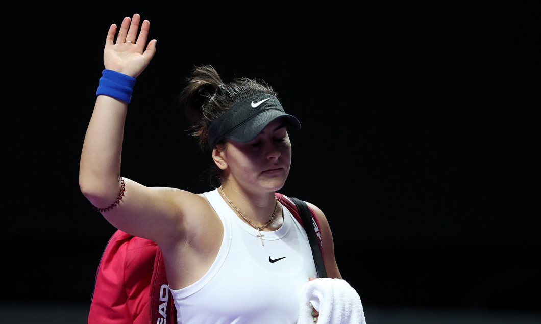 Bianca Andreescu, după retragerea de la Turneul Campioanelor / Foto: Getty Images