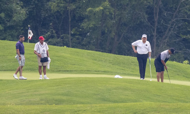 President Trump Goes Golfing In Virginia
