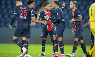 Fotbaliștii de la PSG, în meciul cu Angers / Foto: Profimedia