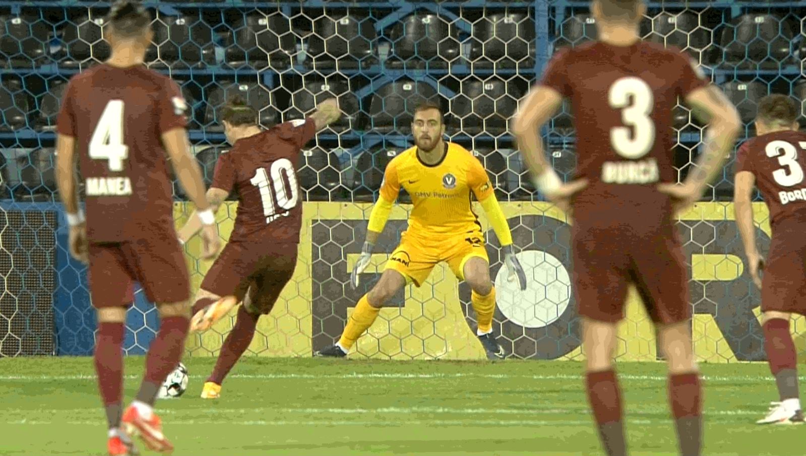 Viitorul - CFR Cluj 1-1. Campioana a fost condusă, a egalat dintr-un penalty controversat și a mai cerut unul