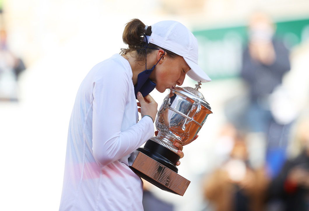 Iga Swiatek, după victoria din finala Roland Garros / Foto: Getty Images