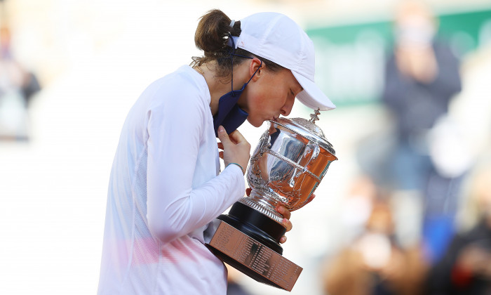 Iga Swiatek, după victoria din finala Roland Garros / Foto: Getty Images