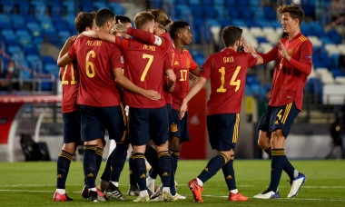 Fotbaliștii Spaniei, în meciul cu Elveția din Liga Națiunilor / Foto: Getty Images
