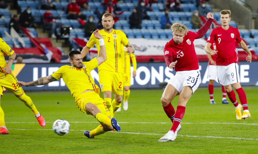 Erling Haaland, în meciul cu România / Foto: Sport Pictures