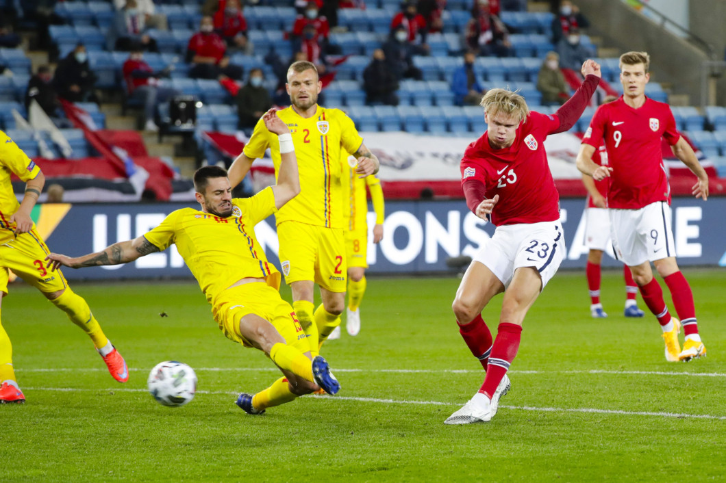 Erling Haaland, în meciul cu România / Foto: Sport Pictures
