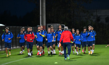 Antrenamentul României U21 de luni seară / Foto: FRF.ro