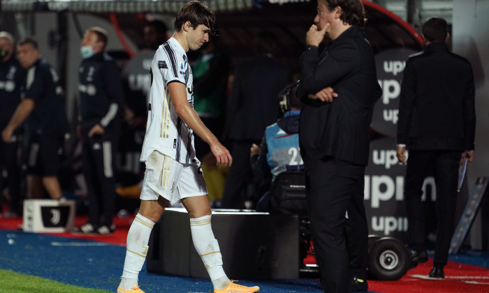 Federico Chiesa, după ce a fost eliminat în meciul cu Crotone / Foto: Getty Images