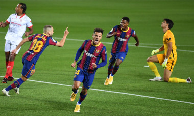 Philippe Coutinho, după golul marcat pentru Barcelona în meciul cu Sevilla / Foto: Getty Images
