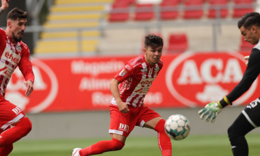 Denis Rusu, marcatorul unicului gol al meciului UTA Arad - Chindia / Foto: Sport Pictures