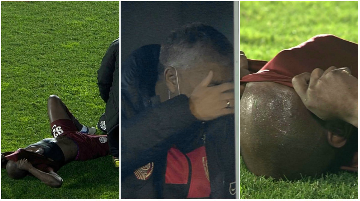 Reacția lui Dan Petrescu când a văzut accidentarea lui Cestor. Fundașul a fost scos pe targă