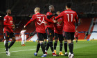 Fotbaliștii lui Manchester United, în meciul cu RB Leipzig / Foto: Getty Images