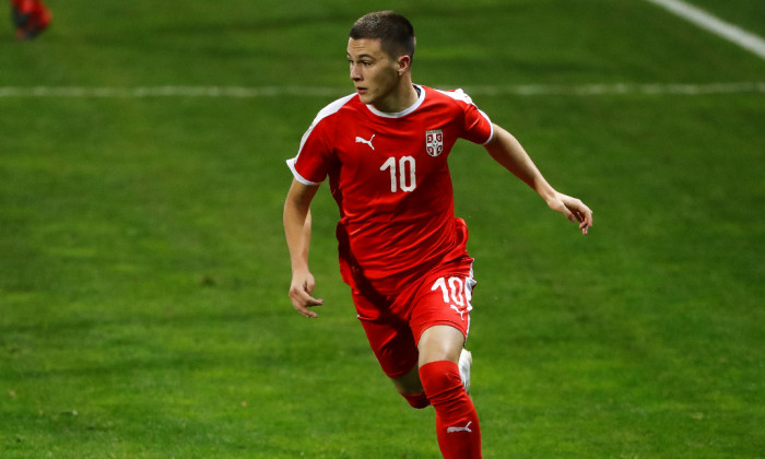 Filip Stevanovic, mijlocașul sârb transferat de Manchester City de la Partizan / Foto: Getty Images