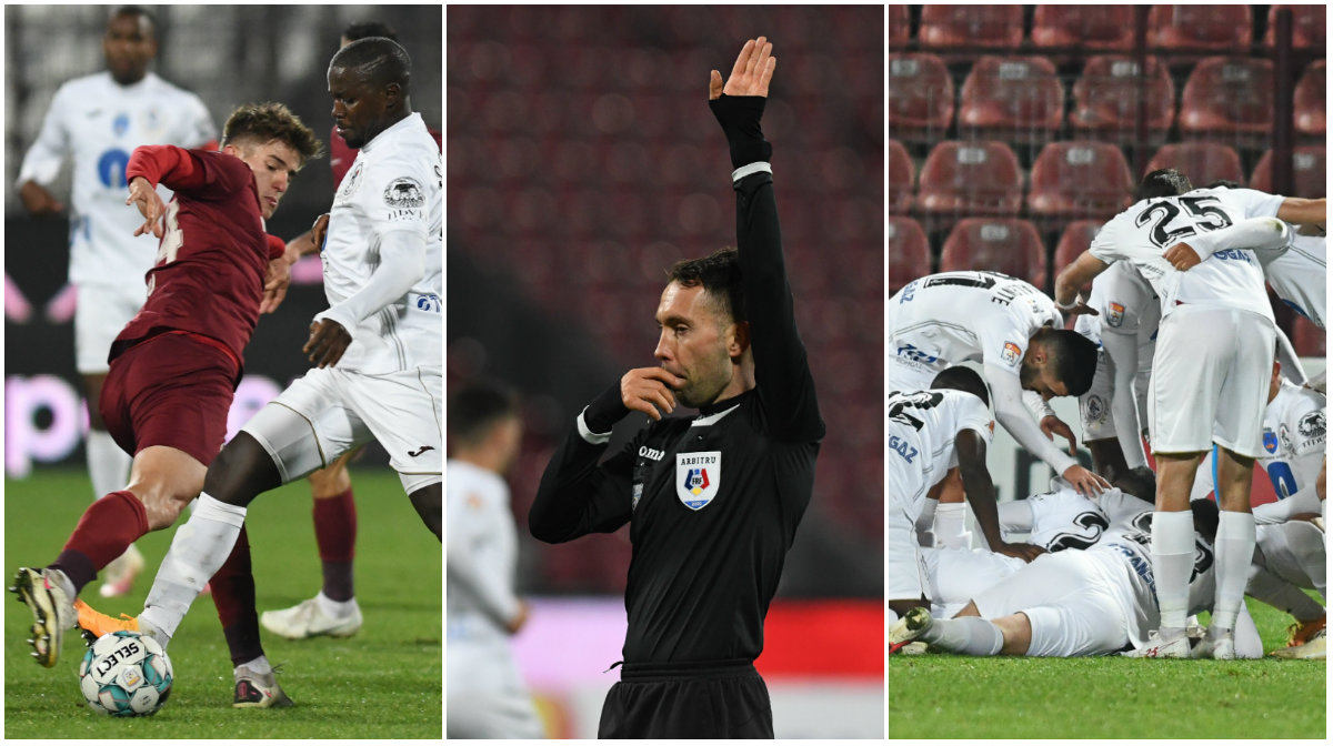 CFR Cluj - Gaz Metan Mediaș 1-2. Surpriza etapei! Campioana a cerut două penalty-uri și a avut un gol anulat