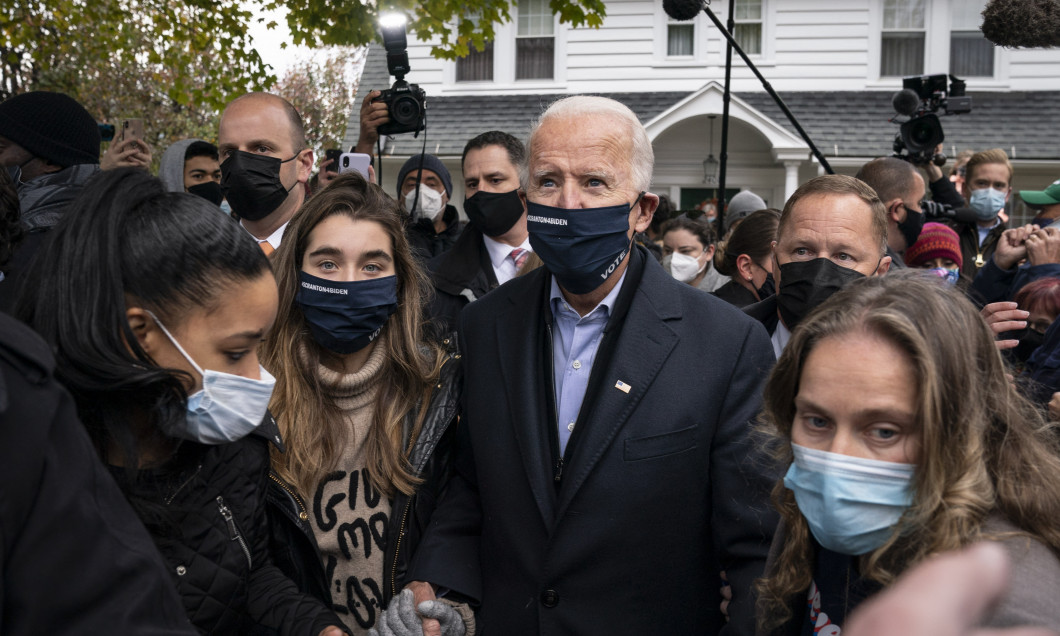 Presidential Candidate Joe Biden Travels To Pennsylvania On Election Day