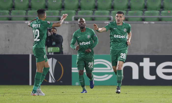 Claudiu Keșeru, după golul marcat pentru Ludogorets în meciul cu Tottenham / Foto: Getty Images