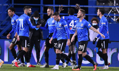 Fotbaliștii Viitorului, după golul de 1-0 în meciul cu Dinamo, marcat de Alin Dobrosavlevici / Foto: Sport Pictures