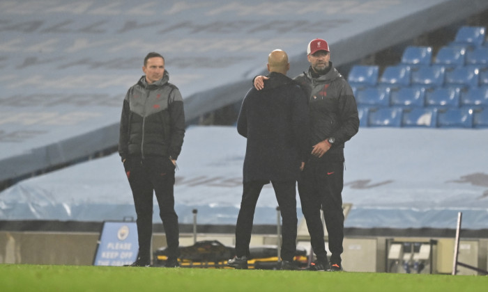 Pep Guardiola și Jurgen Klopp, după Manchester City - Liverpool 1-1 / Foto: Getty Images