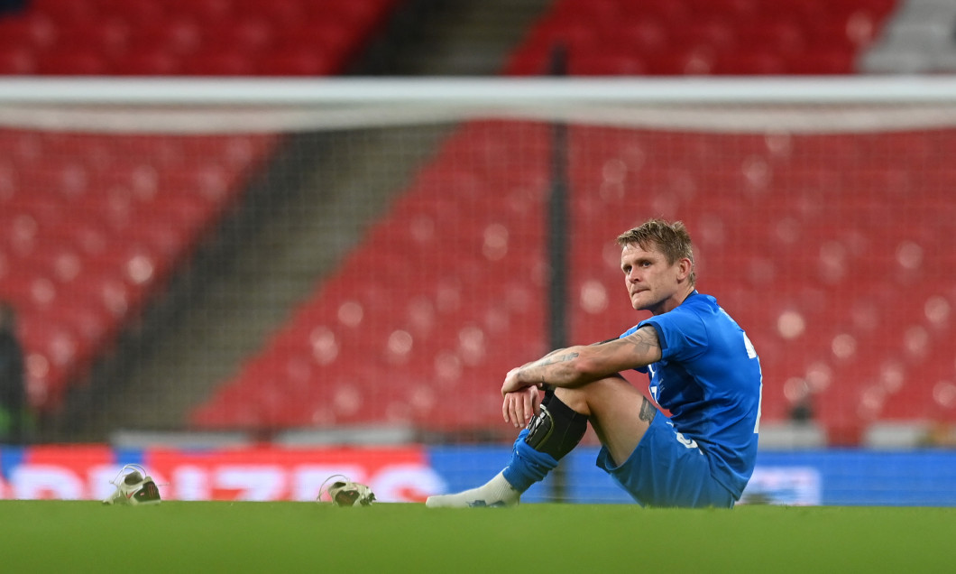 Ari Skulason, fundașul Islandei, după înfrângerea, 0-4, cu Anglia / Foto: Getty Images