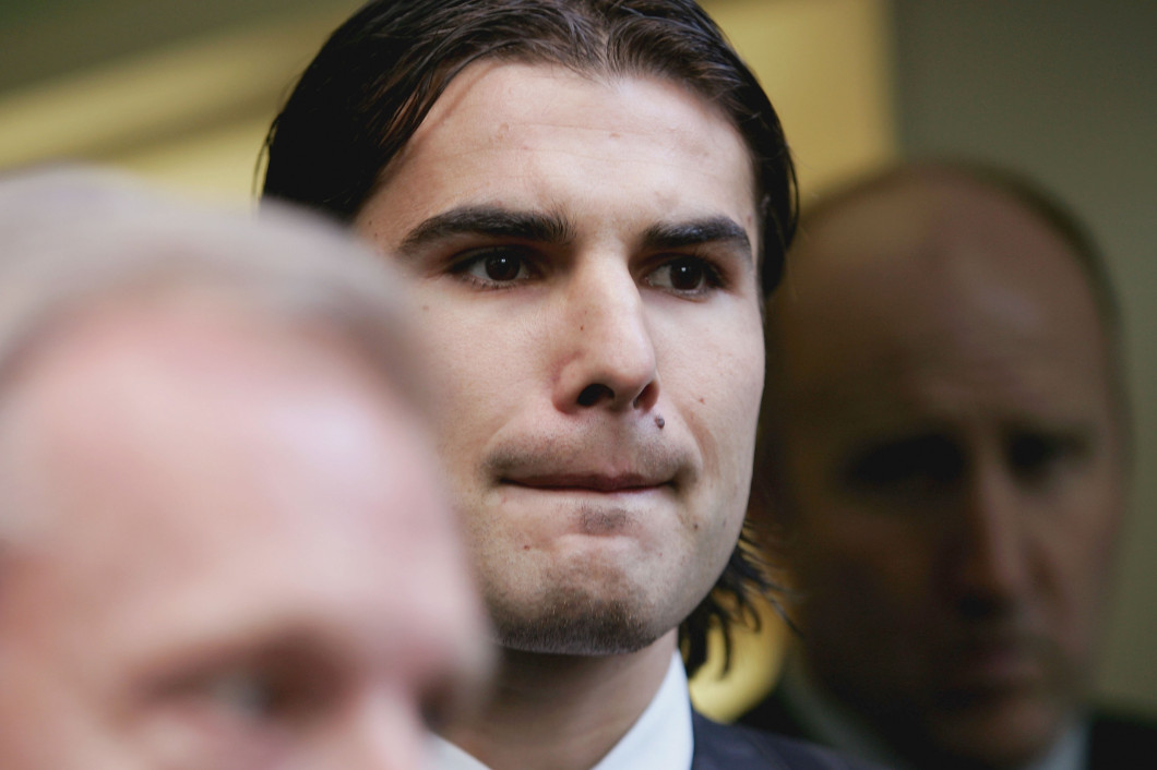 Mutu At The FA Headquarters Following His Seven Month Suspension