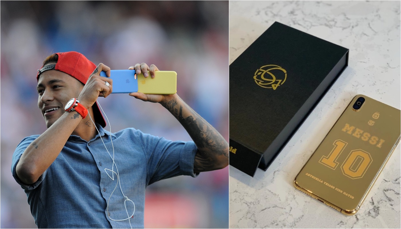 Ce review-uri au lăsat Messi și Neymar după ce și-au cumpărat telefoane placate cu aur, de 5.500 de euro bucata